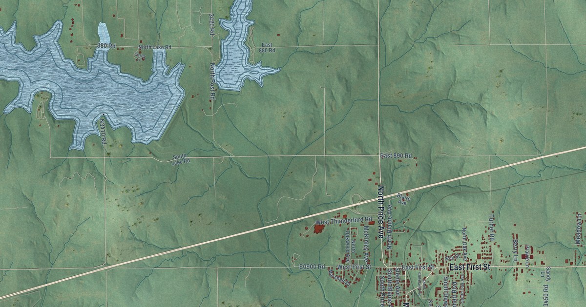 Map of Chandler, Oklahoma in 2026