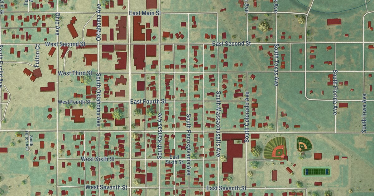 Map of Cherokee, Oklahoma in 2026