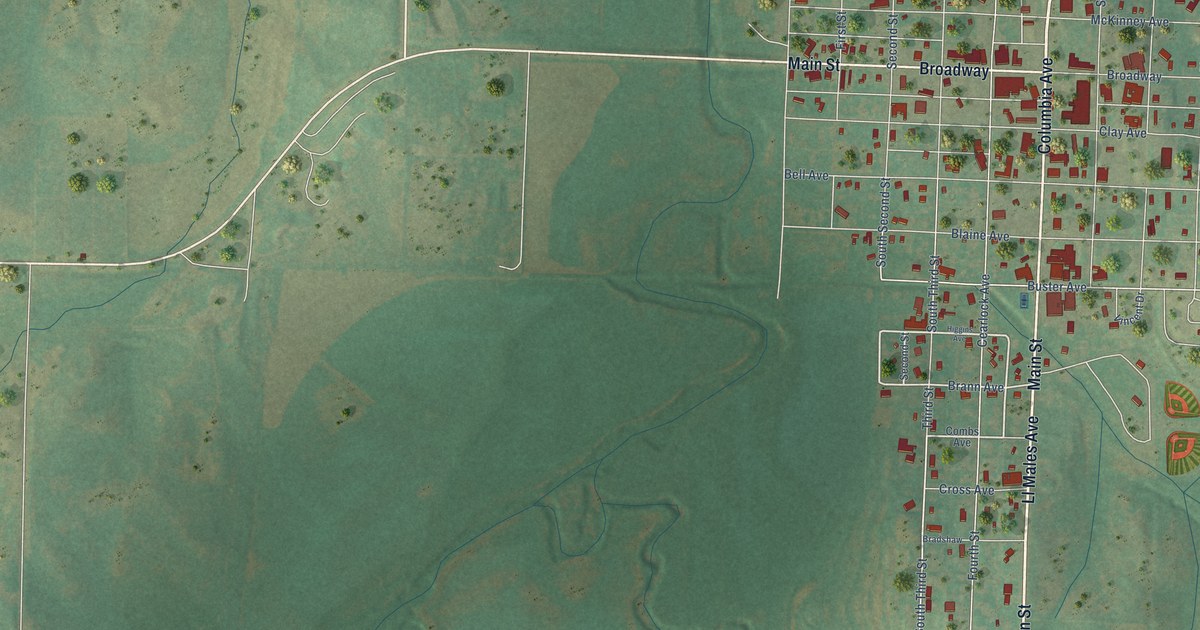 Map of Cheyenne, Oklahoma in 2026