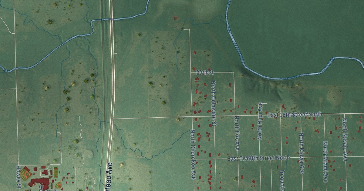 Map of Chouteau, Oklahoma in 2026