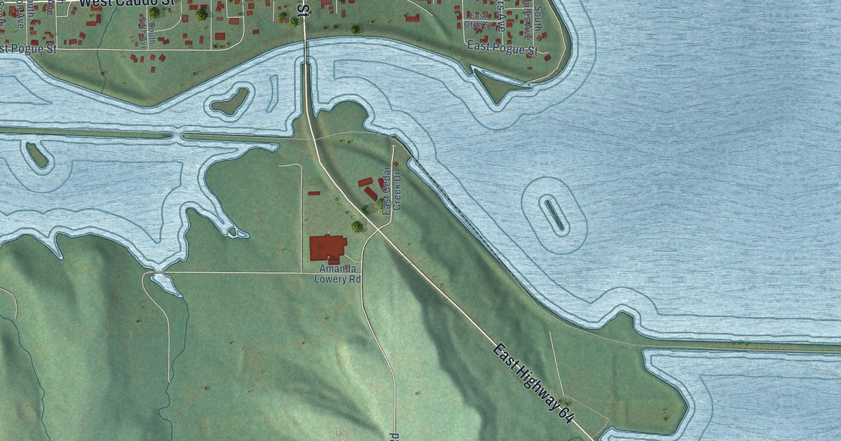 Map of Cleveland, Oklahoma in 2026