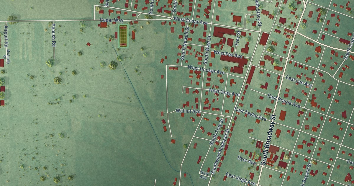Map of Coalgate, Oklahoma in 2026
