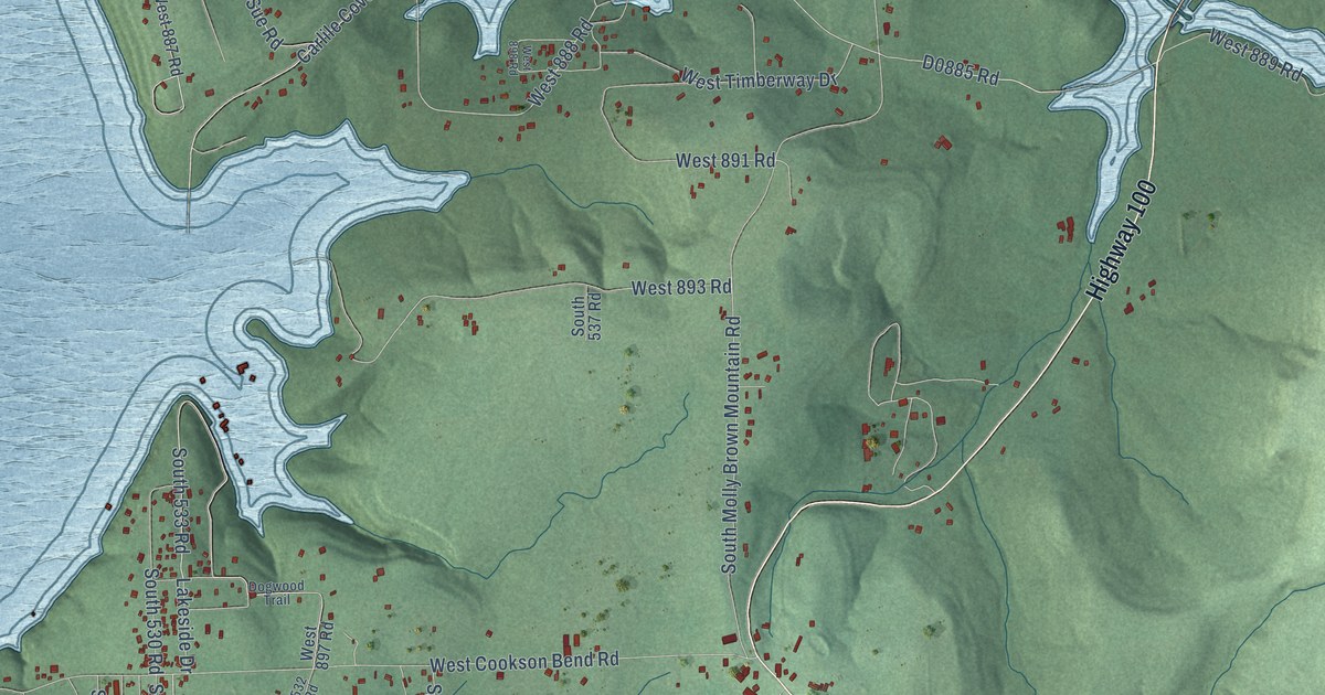 Map of Cookson, Oklahoma in 2026