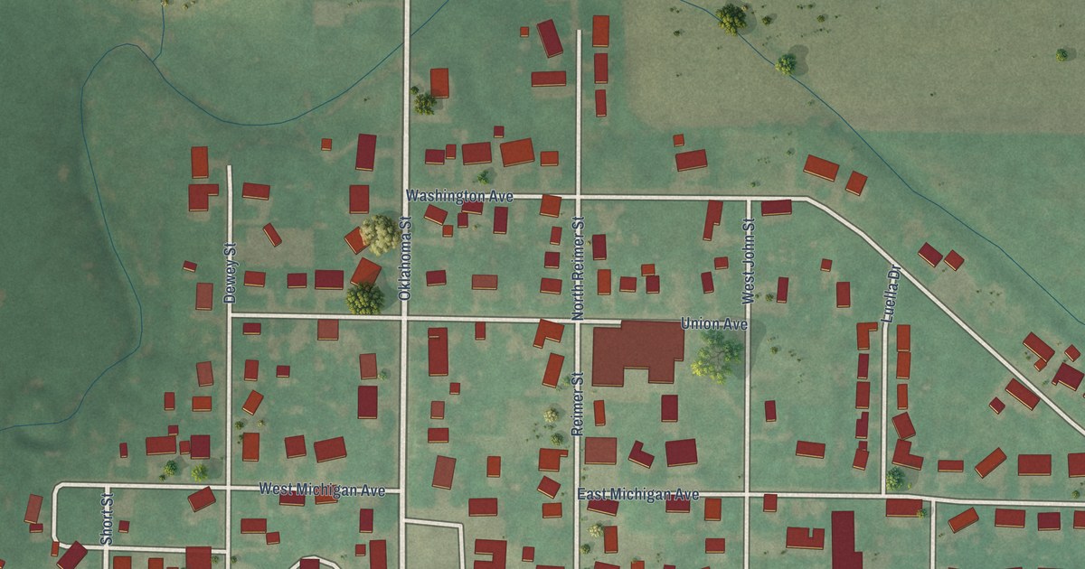Map of Corn, Oklahoma in 2026