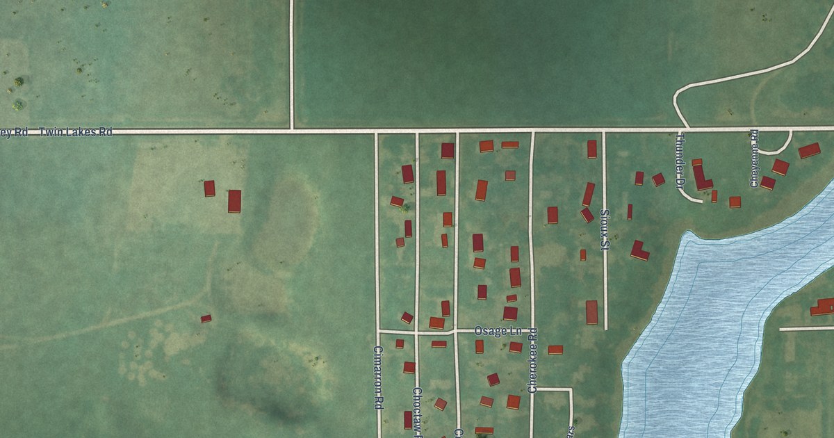 Map of Crescent Springs, Oklahoma in 2026