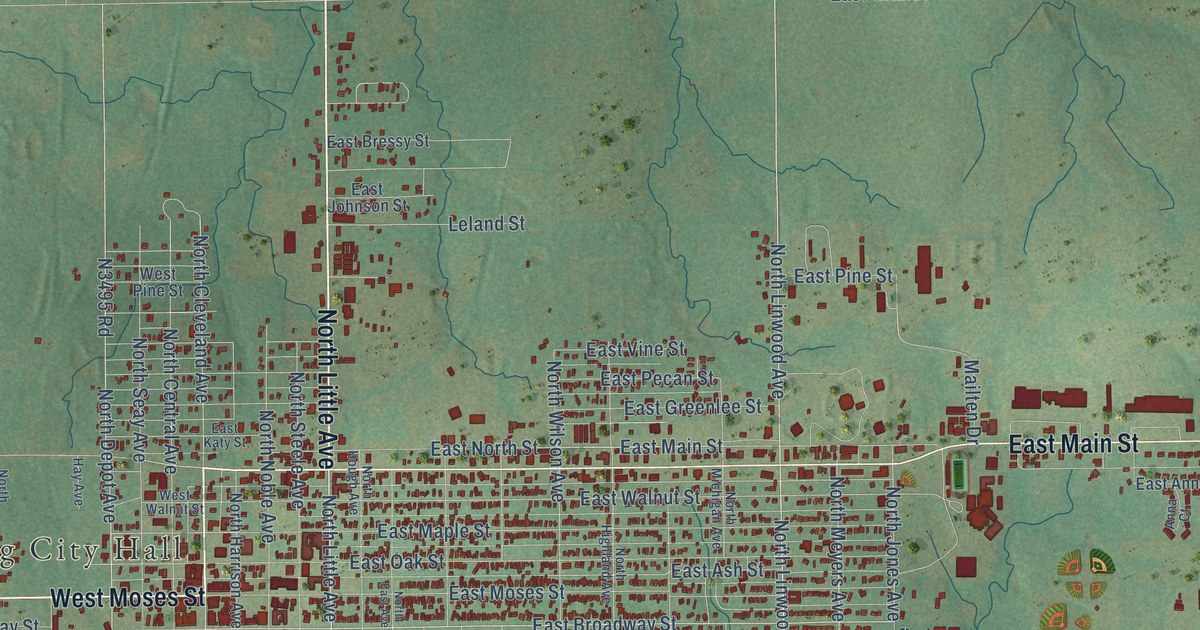 Map of Cushing, Oklahoma in 2026