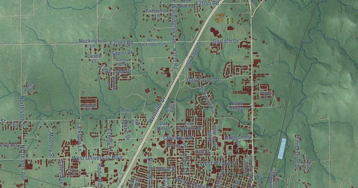 Map of Durant, Oklahoma in 2026