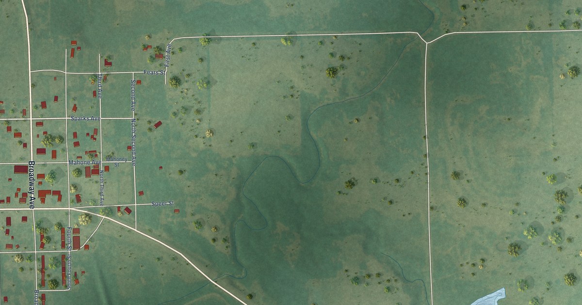 Map of Dustin, Oklahoma in 2026