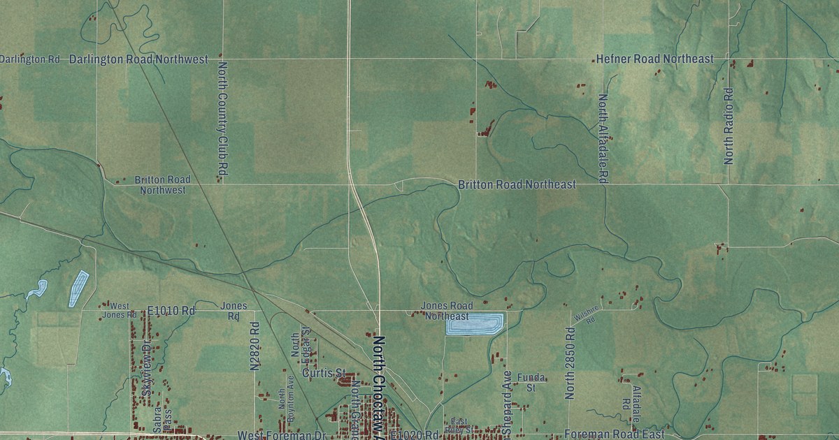 Map of El Reno, Oklahoma in 2026