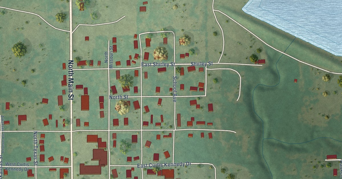 Map of Elmore City, Oklahoma in 2026