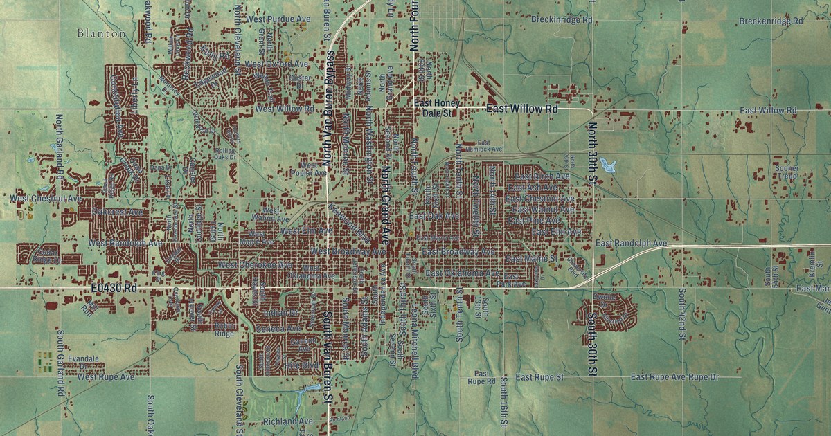 Map of Enid, Oklahoma in 2026