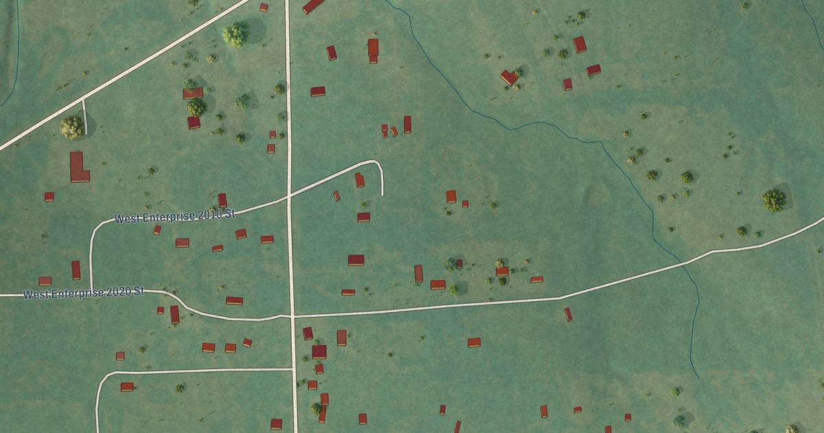 Map of Enterprise, Oklahoma in 2026