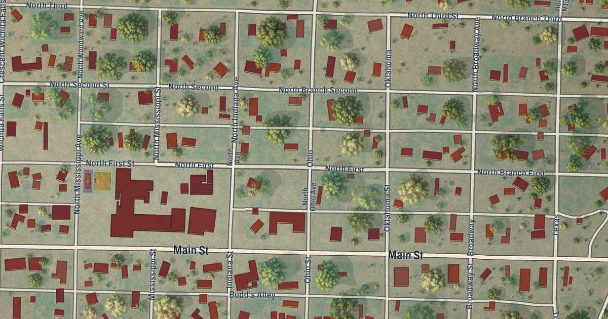 Map of Forgan, Oklahoma in 2026