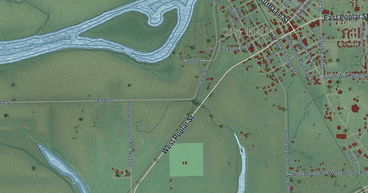 Map of Fort Gibson, Oklahoma in 2026
