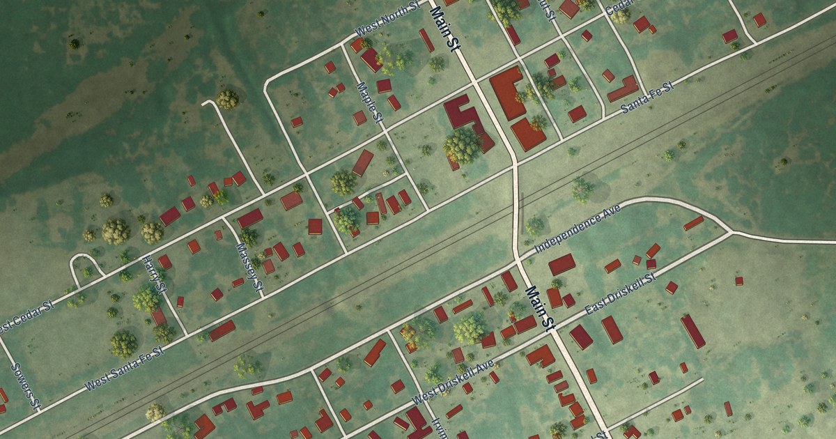 Map of Gage, Oklahoma in 2026