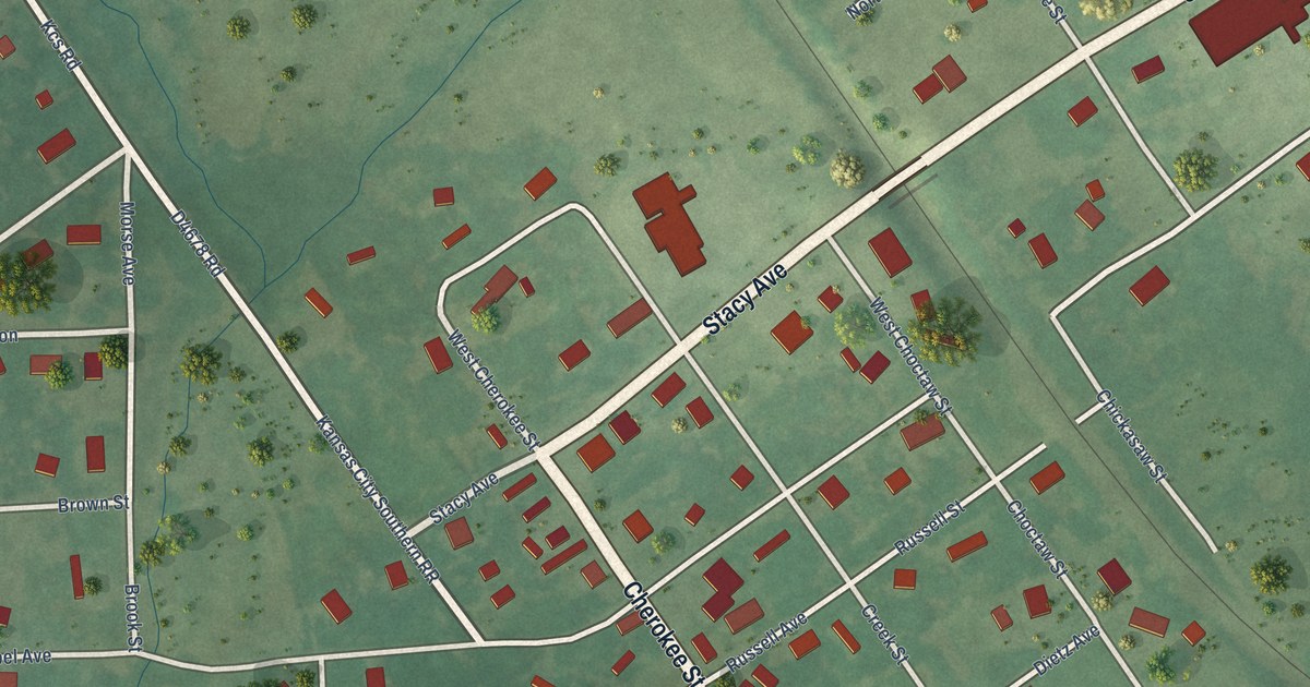 Map of Gans, Oklahoma in 2026