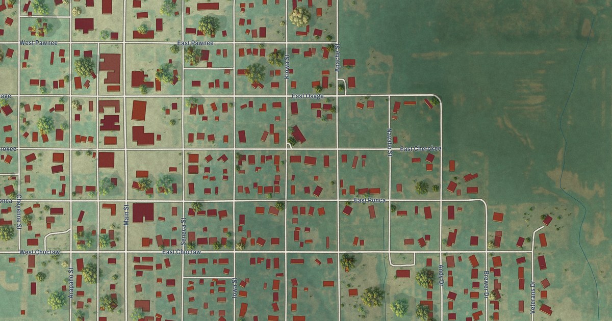 Map of Garber, Oklahoma in 2026