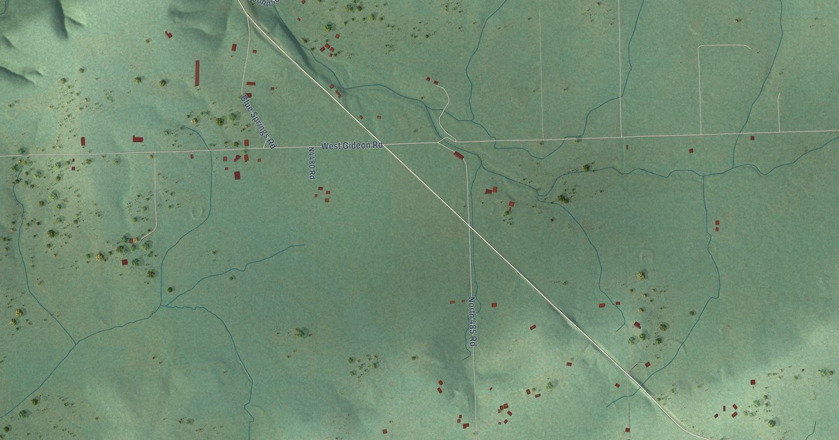 Map of Gideon, Oklahoma in 2026