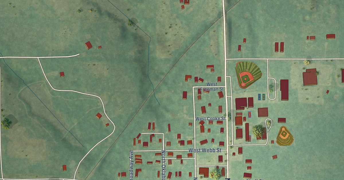 Map of Glencoe, Oklahoma in 2026