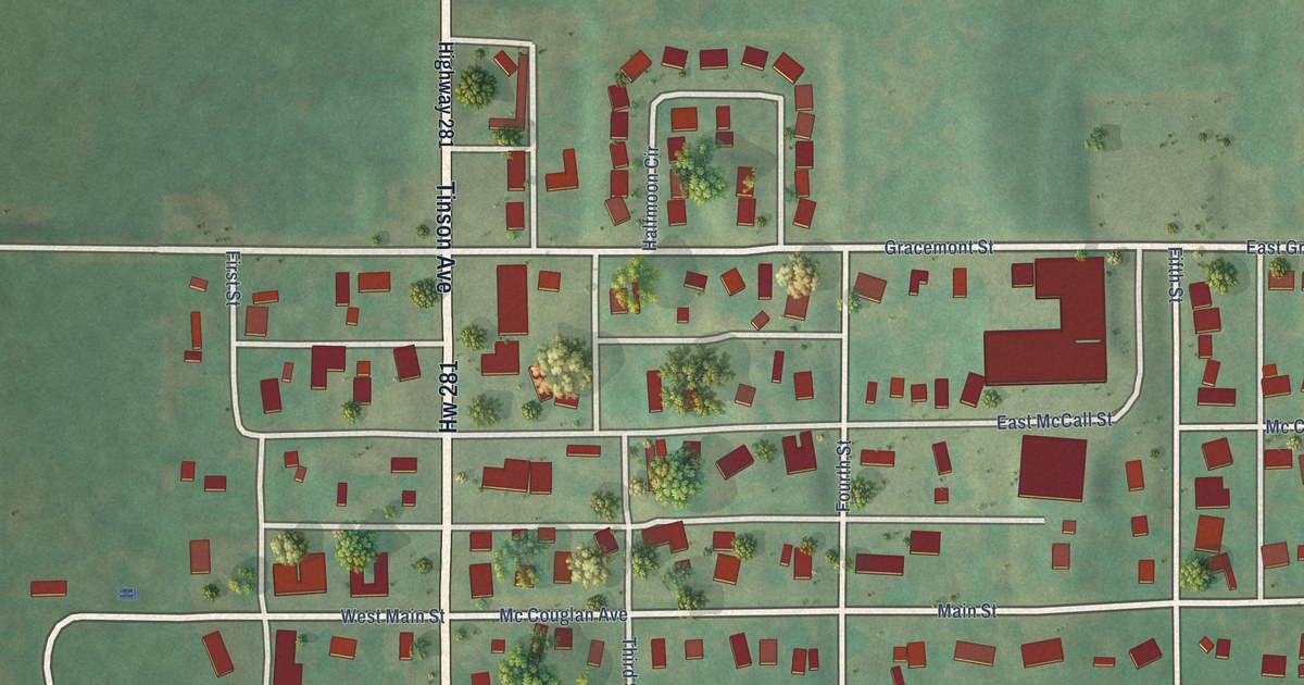 Map of Gracemont, Oklahoma in 2026