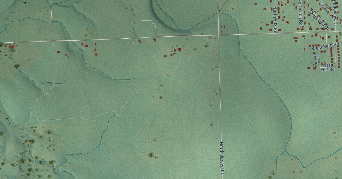Map of Grandview, Oklahoma in 2026