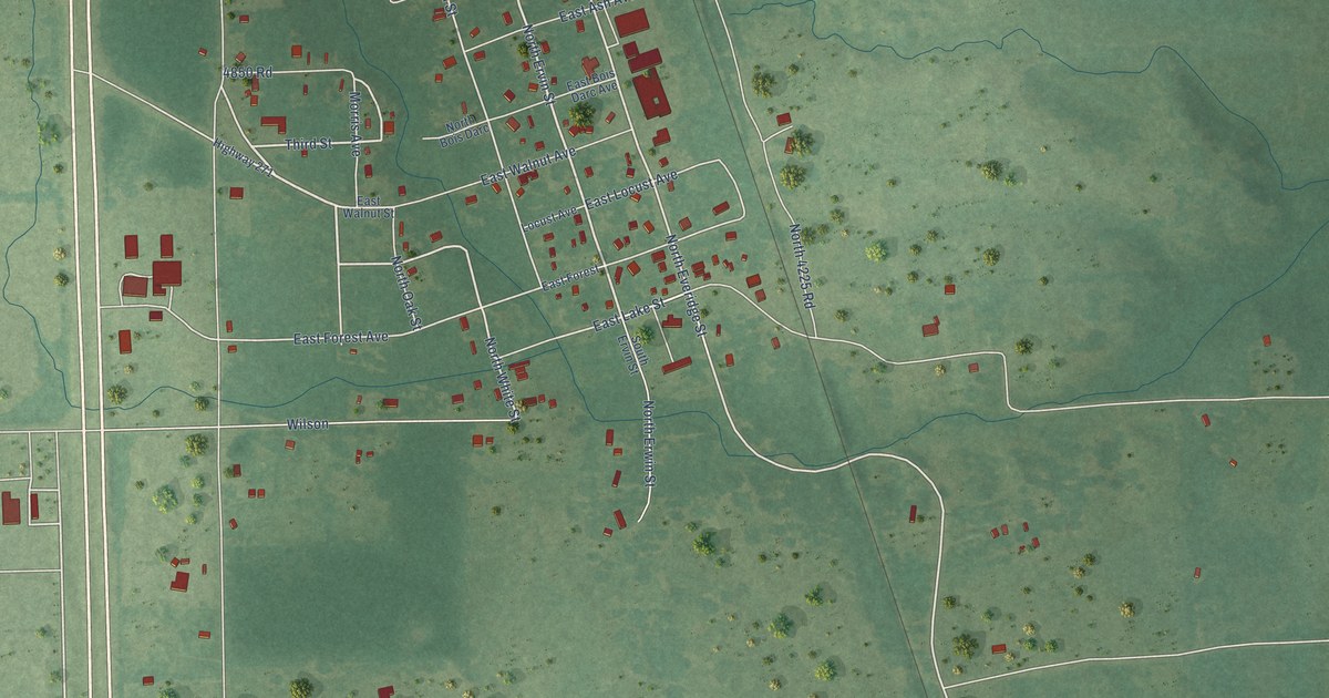 Map of Grant, Oklahoma in 2026