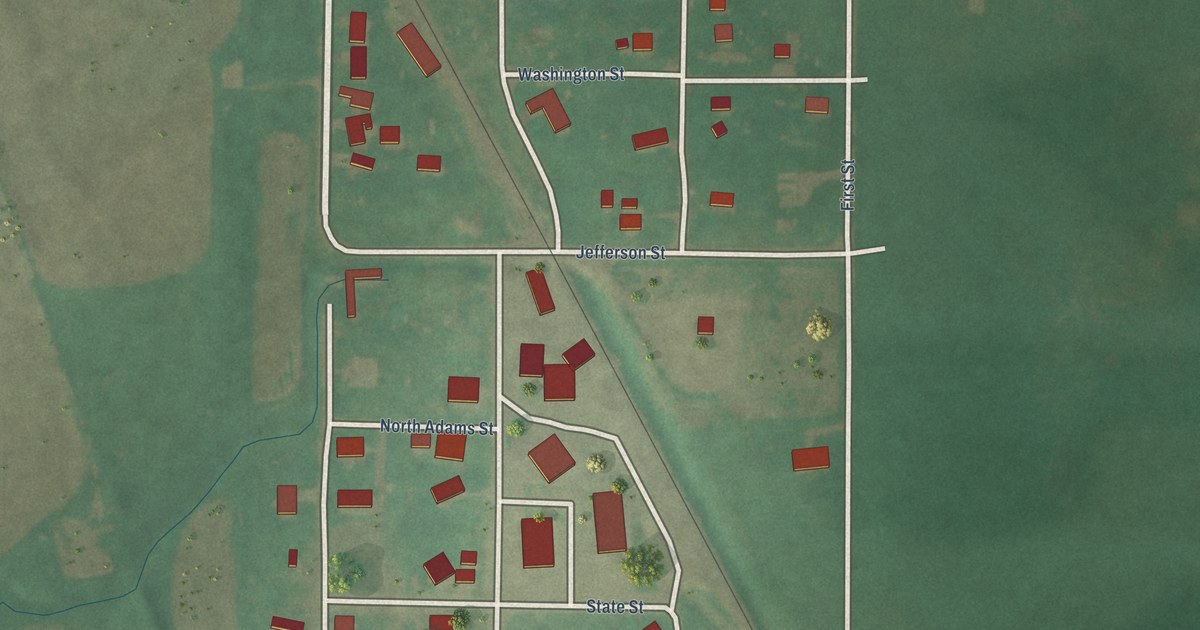 Map of Greenfield, Oklahoma in 2026