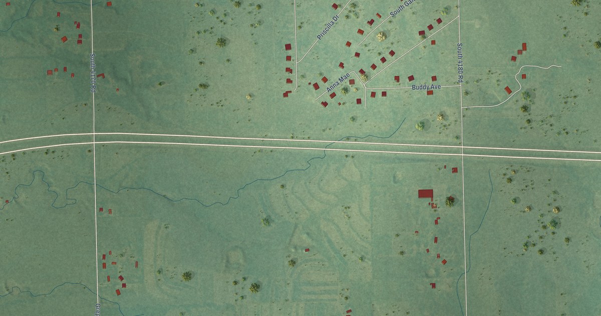 Map of Gregory, Oklahoma in 2026