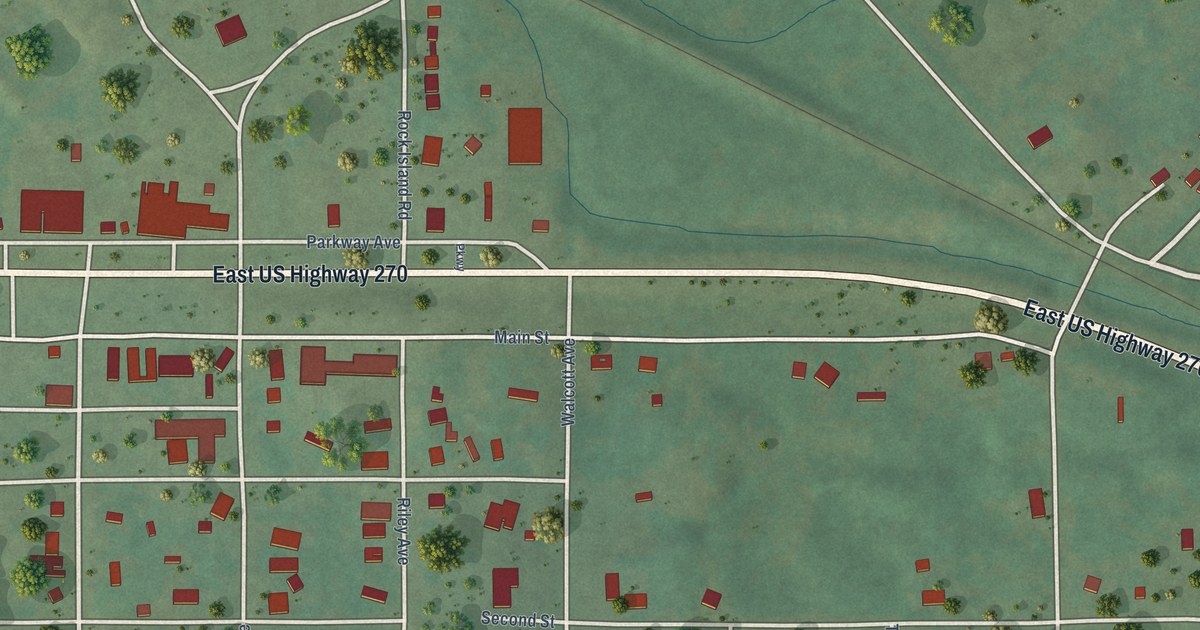 Map of Haileyville, Oklahoma in 2026