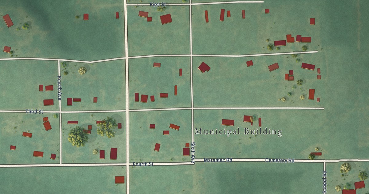 Map of Hallett, Oklahoma in 2026