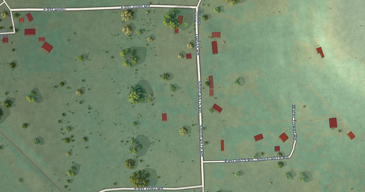 Map of Hanson, Oklahoma in 2026
