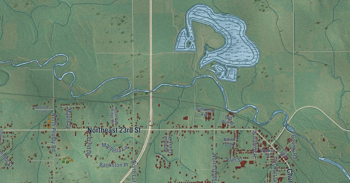 Map of Harrah, Oklahoma in 2026