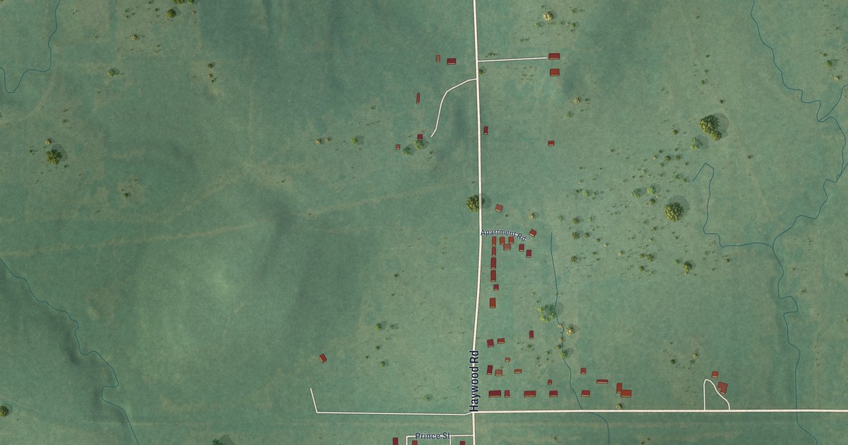 Map of Haywood, Oklahoma in 2026