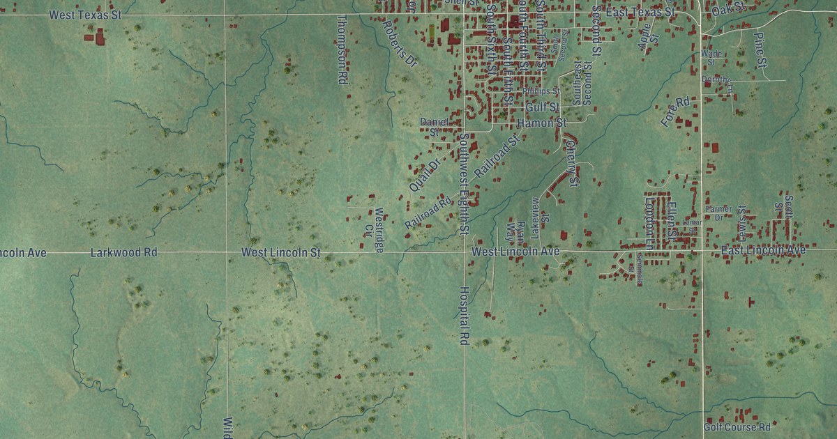 Map of Healdton, Oklahoma in 2026