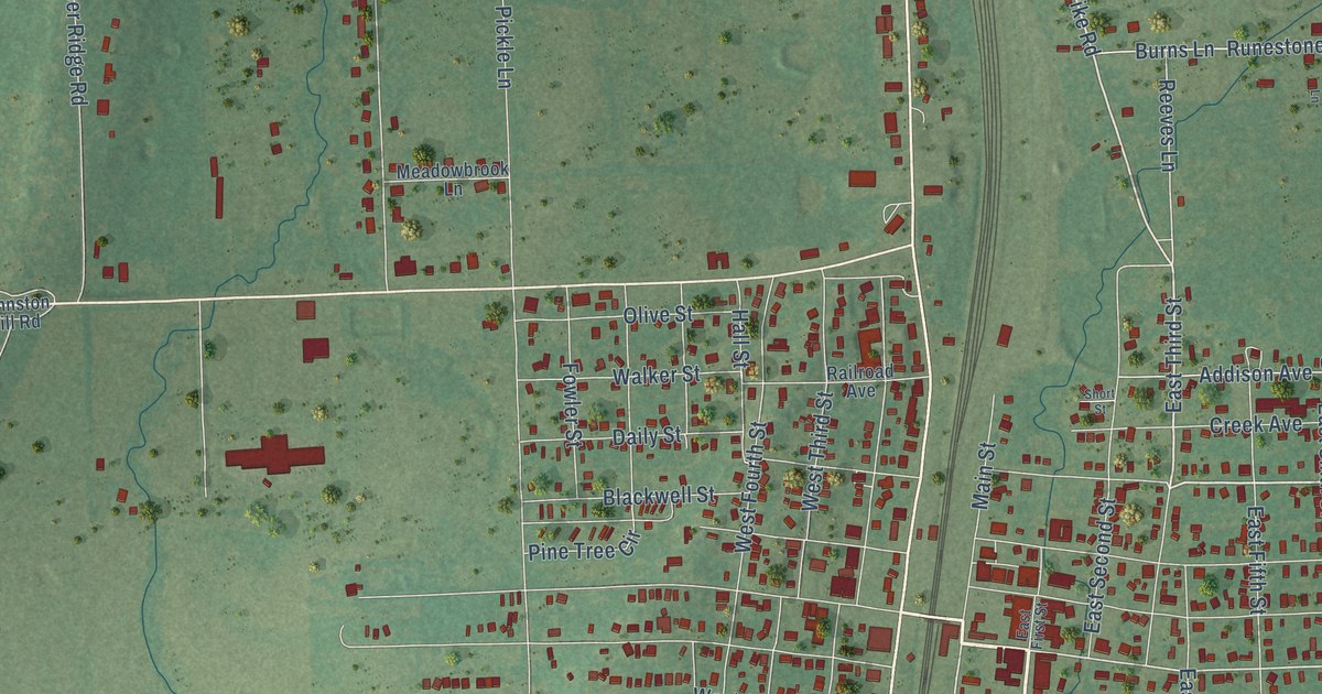 Map of Heavener, Oklahoma in 2026