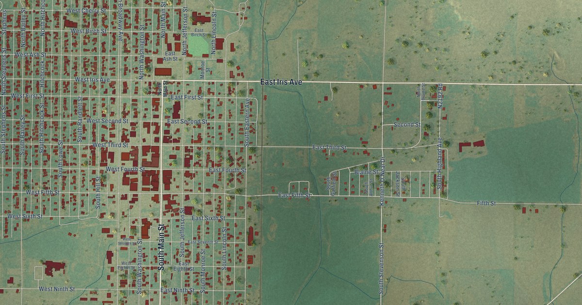 Map of Hobart, Oklahoma in 2026