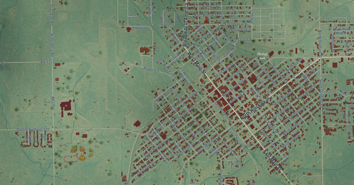 Map of Holdenville, Oklahoma in 2026