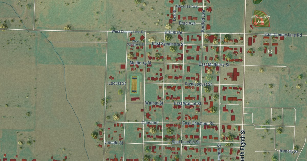 Map of Hollis, Oklahoma in 2026