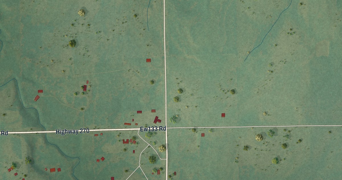 Map of Horntown, Oklahoma in 2026