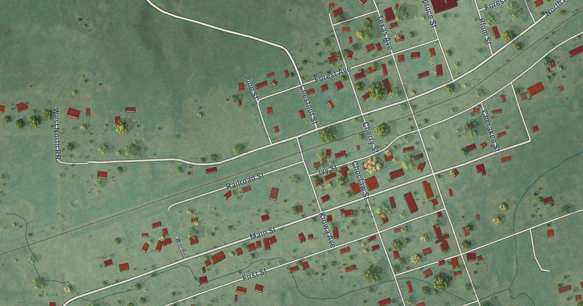 Map of Howe, Oklahoma in 2026
