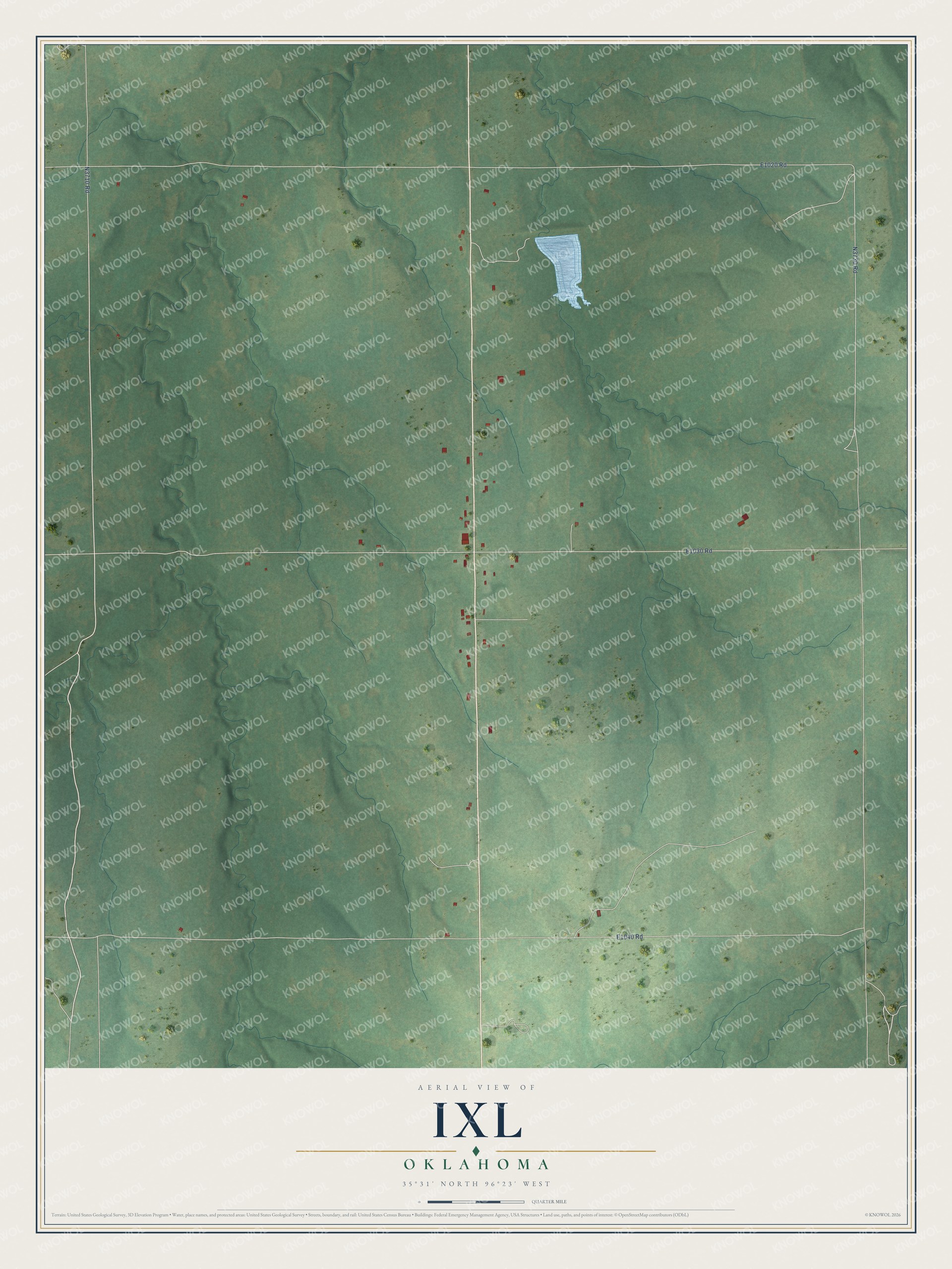 Watermarked full-map preview of IXL, Oklahoma