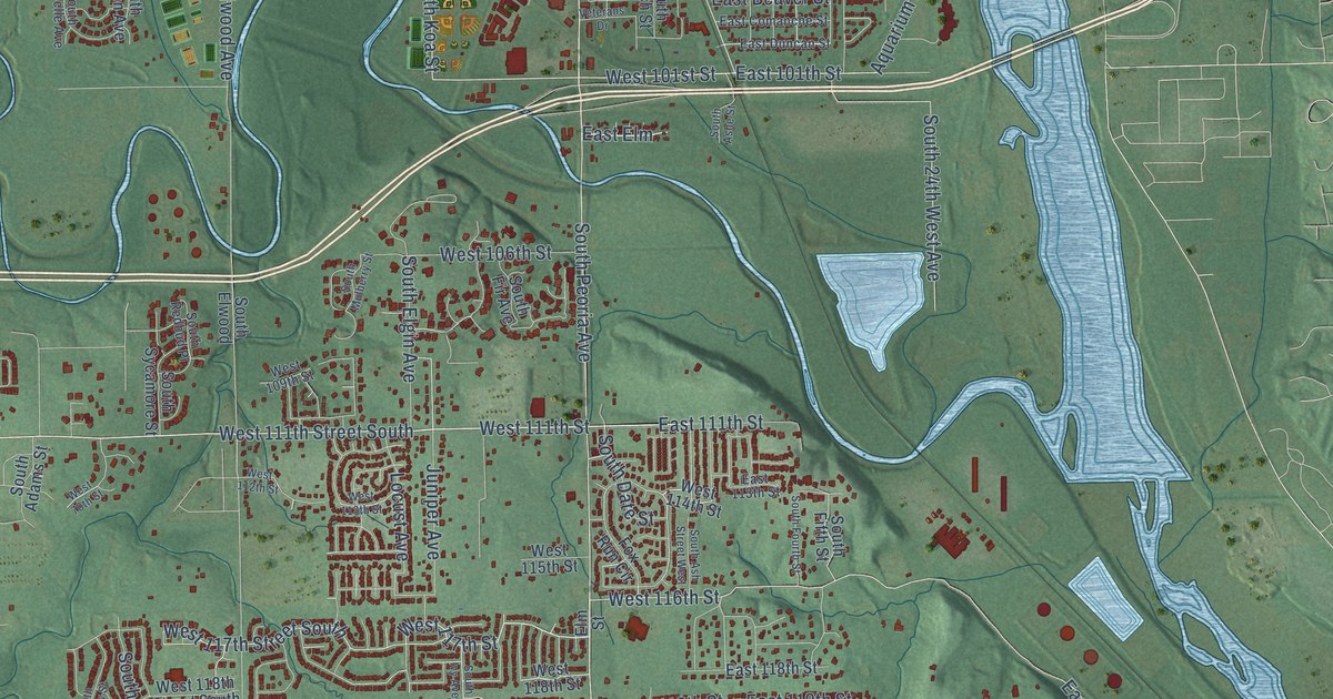 Map of Jenks, Oklahoma in 2026