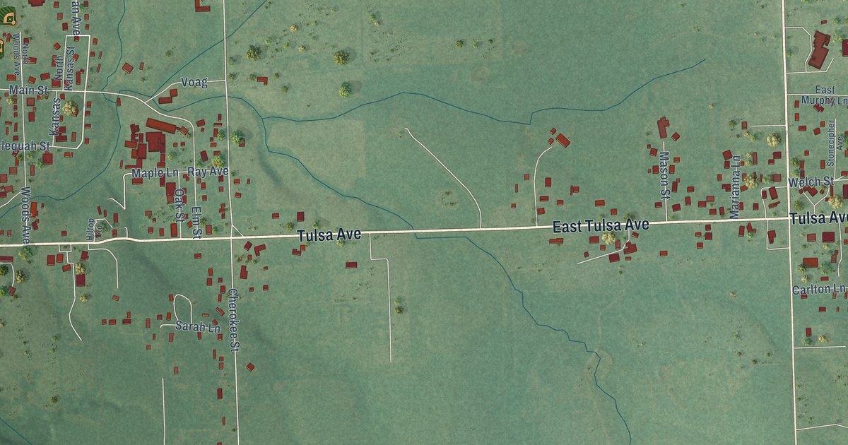 Map of Kansas, Oklahoma in 2026