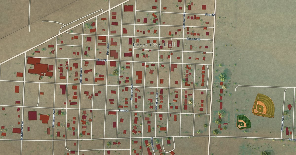 Map of Keyes, Oklahoma in 2026