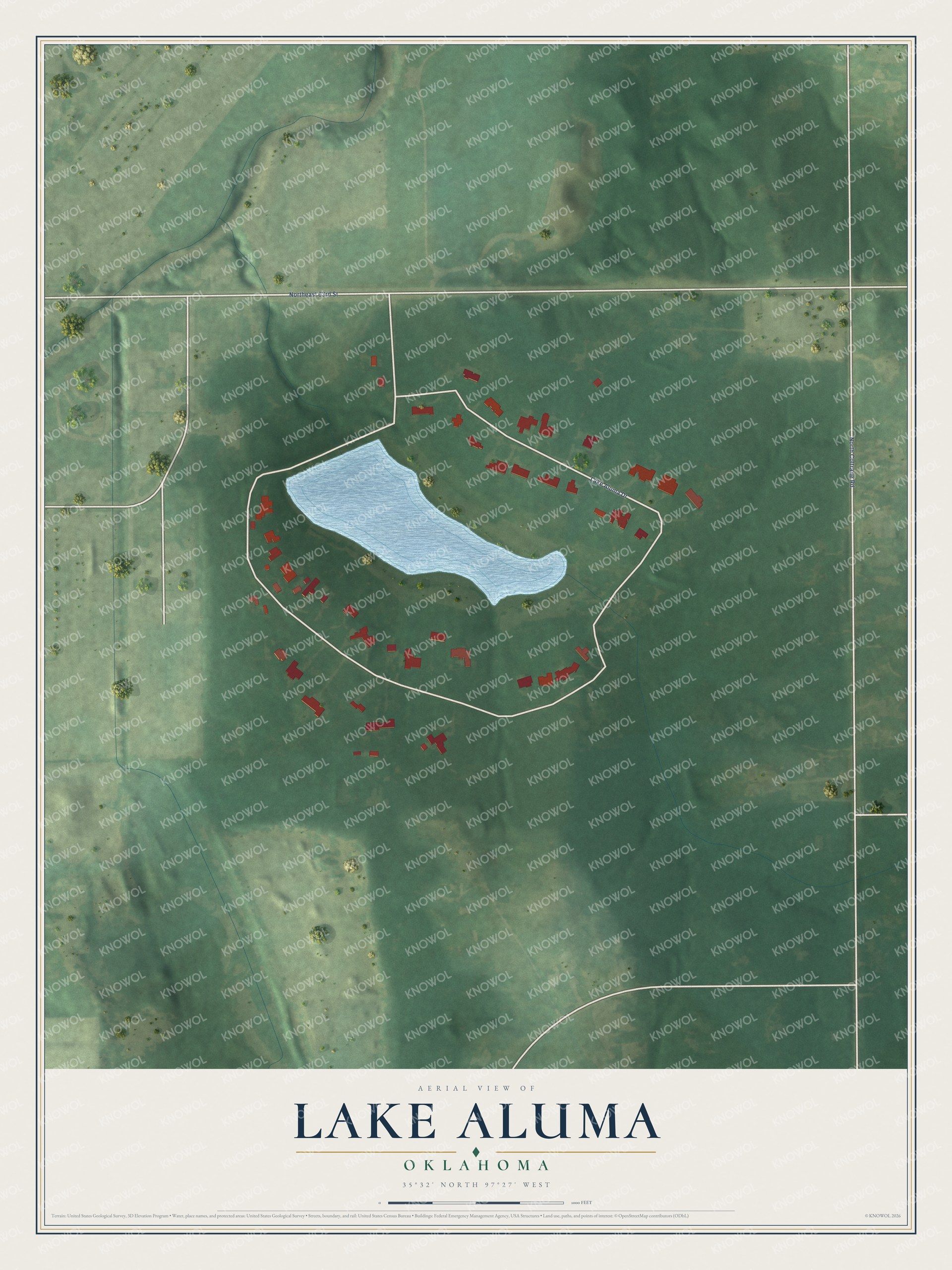 Watermarked full-map preview of Lake Aluma, Oklahoma