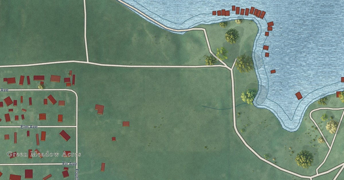 Map of Lakeside Village, Oklahoma in 2026