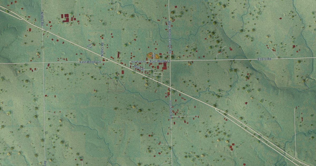 Map of Lane, Oklahoma in 2026