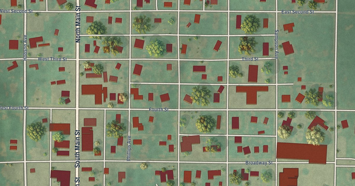 Map of Leedey, Oklahoma in 2026