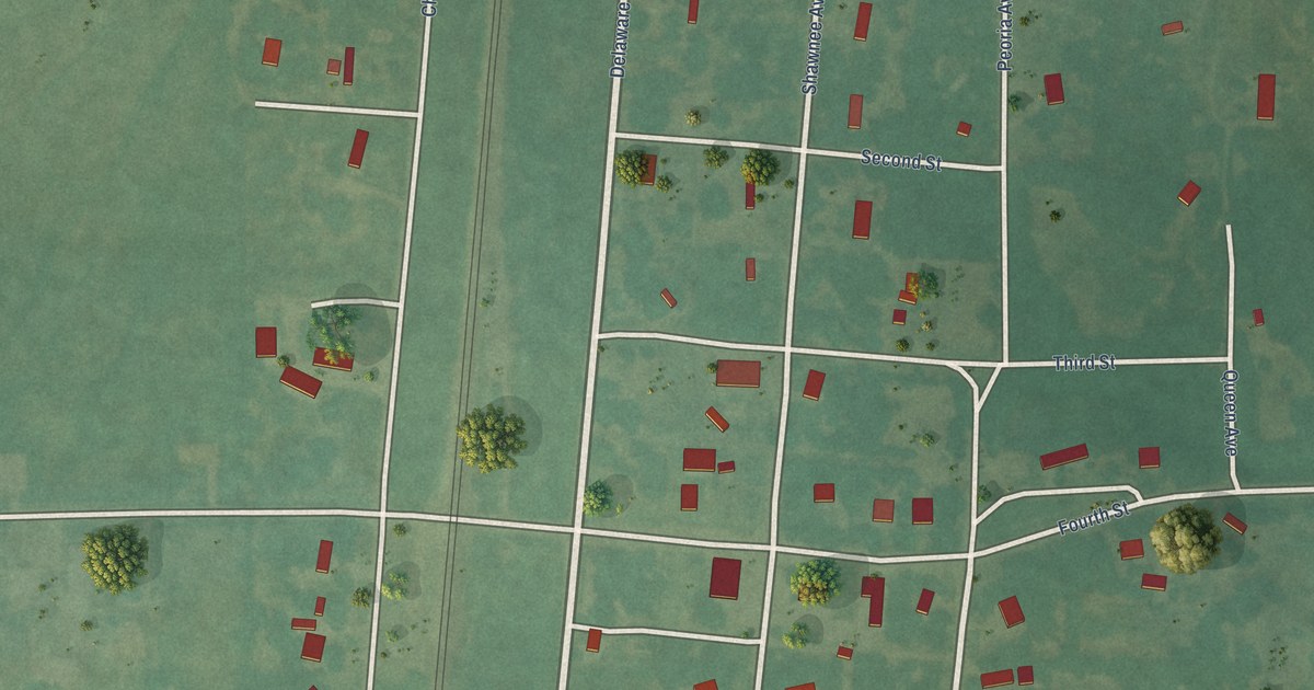 Map of Lenapah, Oklahoma in 2026