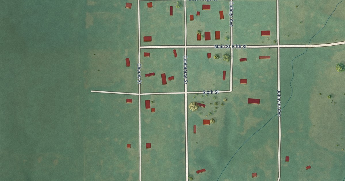 Map of Leon, Oklahoma in 2026